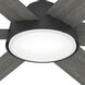 Donatella 52 inch Matte Black with Dark Gray Oak/Matte Black Blades Ceiling Fan
