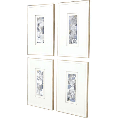 Clearview Blue and White and Gray Framed Art