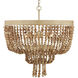 Sabia 6 Light 28 inch Coco Cream Chandelier Ceiling Light