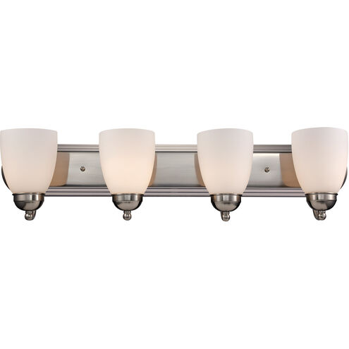 Clayton 4 Light 30 inch Polished Chrome Vanity Bar Wall Light