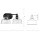 Singleton 2 Light 17 inch Matte Black Bath Vanity Wall Light