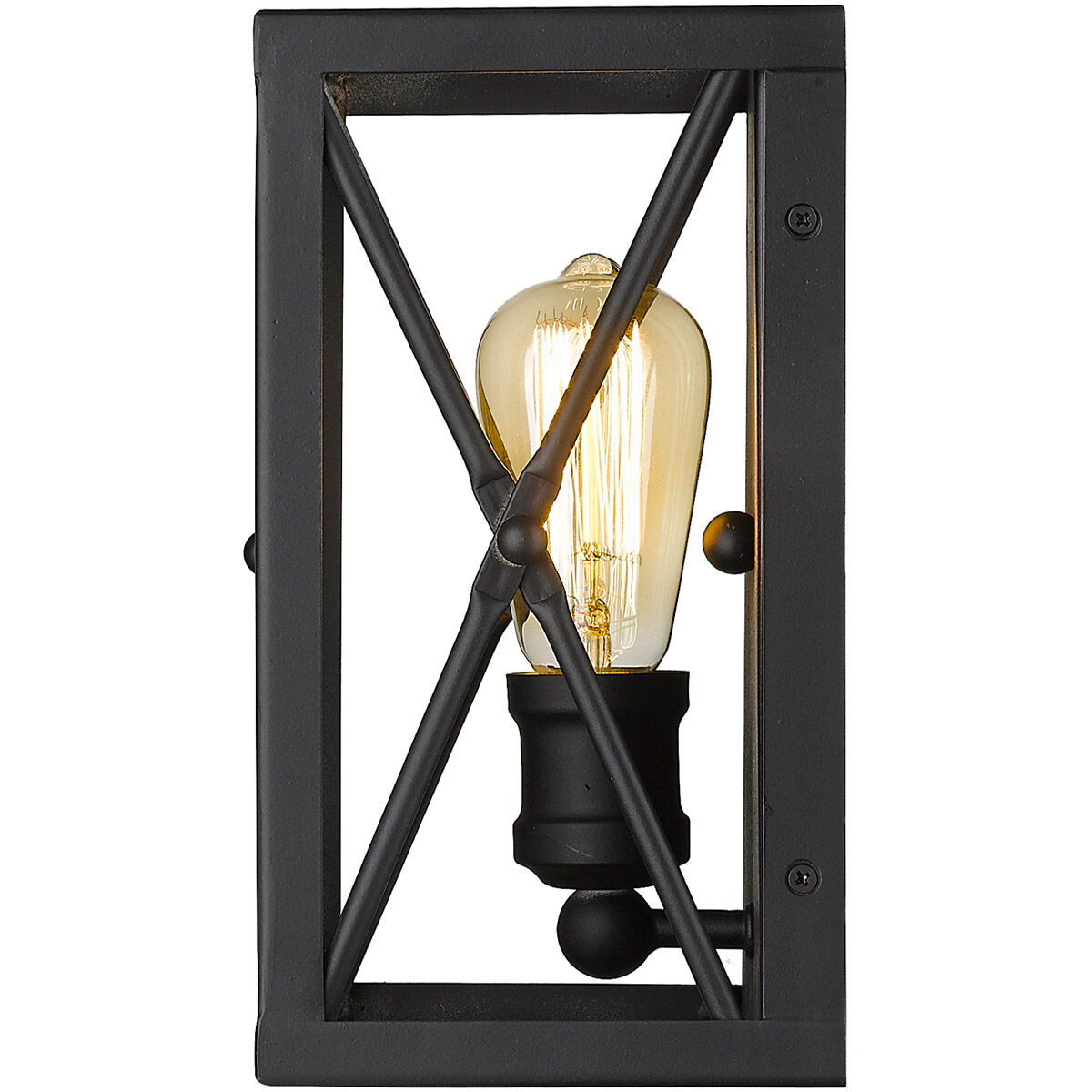 Brooklyn 1 Light 6 inch Matte Black Sconce Wall Light