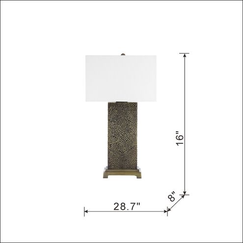 Anita 28.7 inch 40.00 watt Brass and White Table Lamp Portable Light