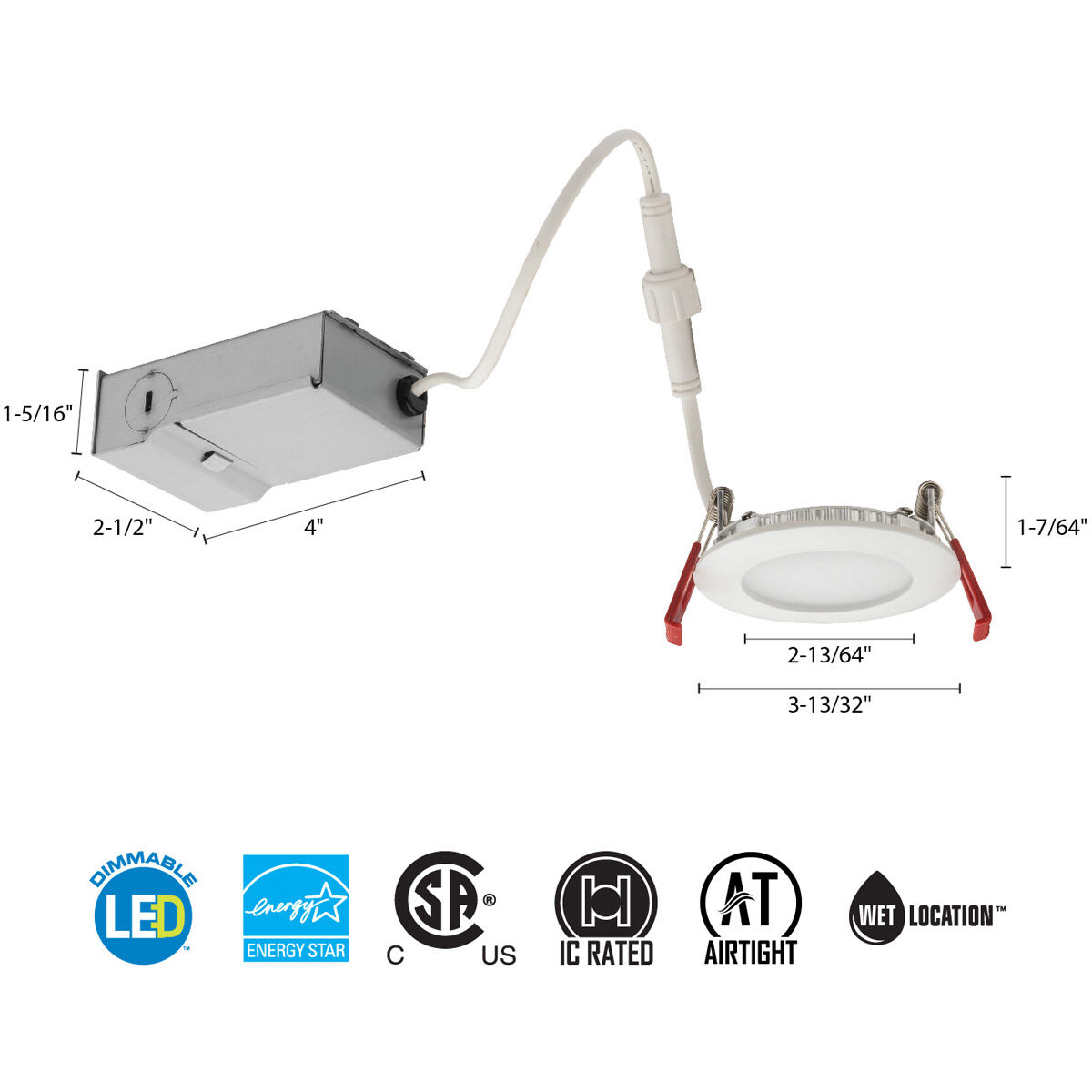 Dimmable led store wafer lights