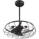 Industrial 14 inch Oil Rubbed Bronze with Black Blades Fan D'Lier