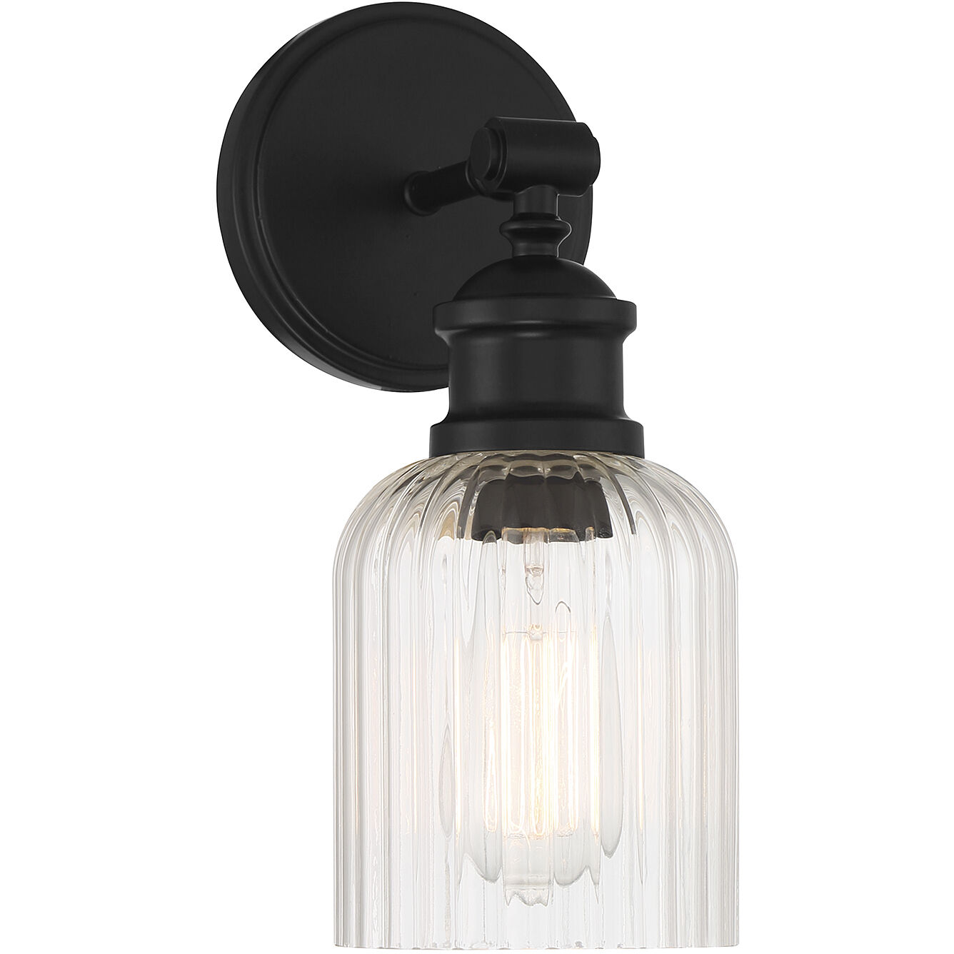 Vintage 1 Light 5 inch Matte Black Wall Sconce Wall Light