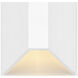 Nuvi 12v 1.40 watt Matte White Landscape Deck Sconce, Rectangular