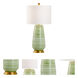 Chelsea House 30 inch 100 watt Green/White Glaze/Antique Gold Leaf Table Lamp Portable Light