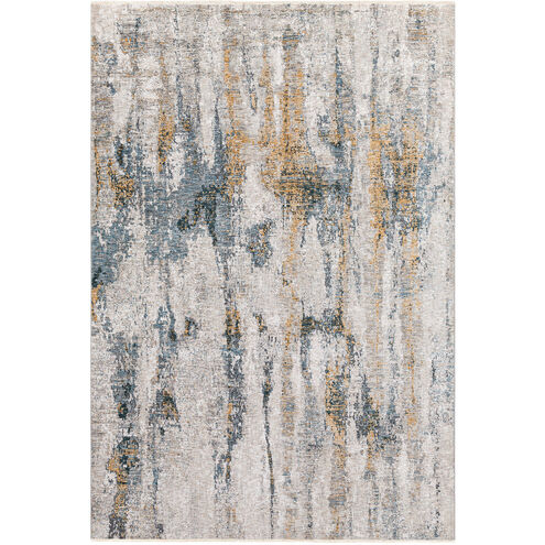 Ladoga 89 X 60 inch Light Beige/Cream/Denim Blue/Gray Rug, 5ft x 8ft