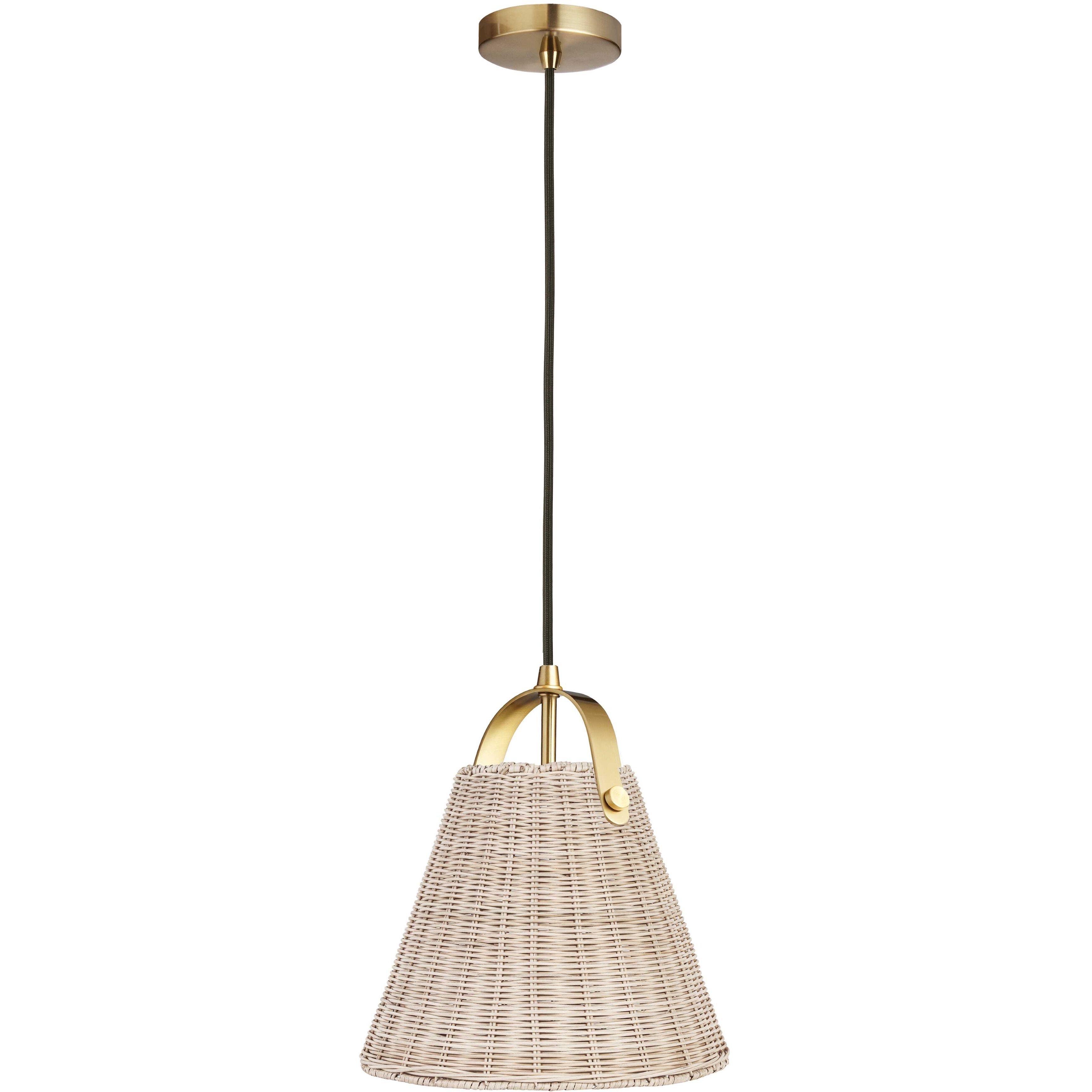 Shenandoah 1 Light 13 inch Aged Brass Single Drop Pendant Ceiling Light