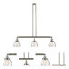 Franklin Restoration Fulton 3 Light 39 inch Brushed Satin Nickel Island Light Ceiling Light in Clear Glass, Franklin Restoration