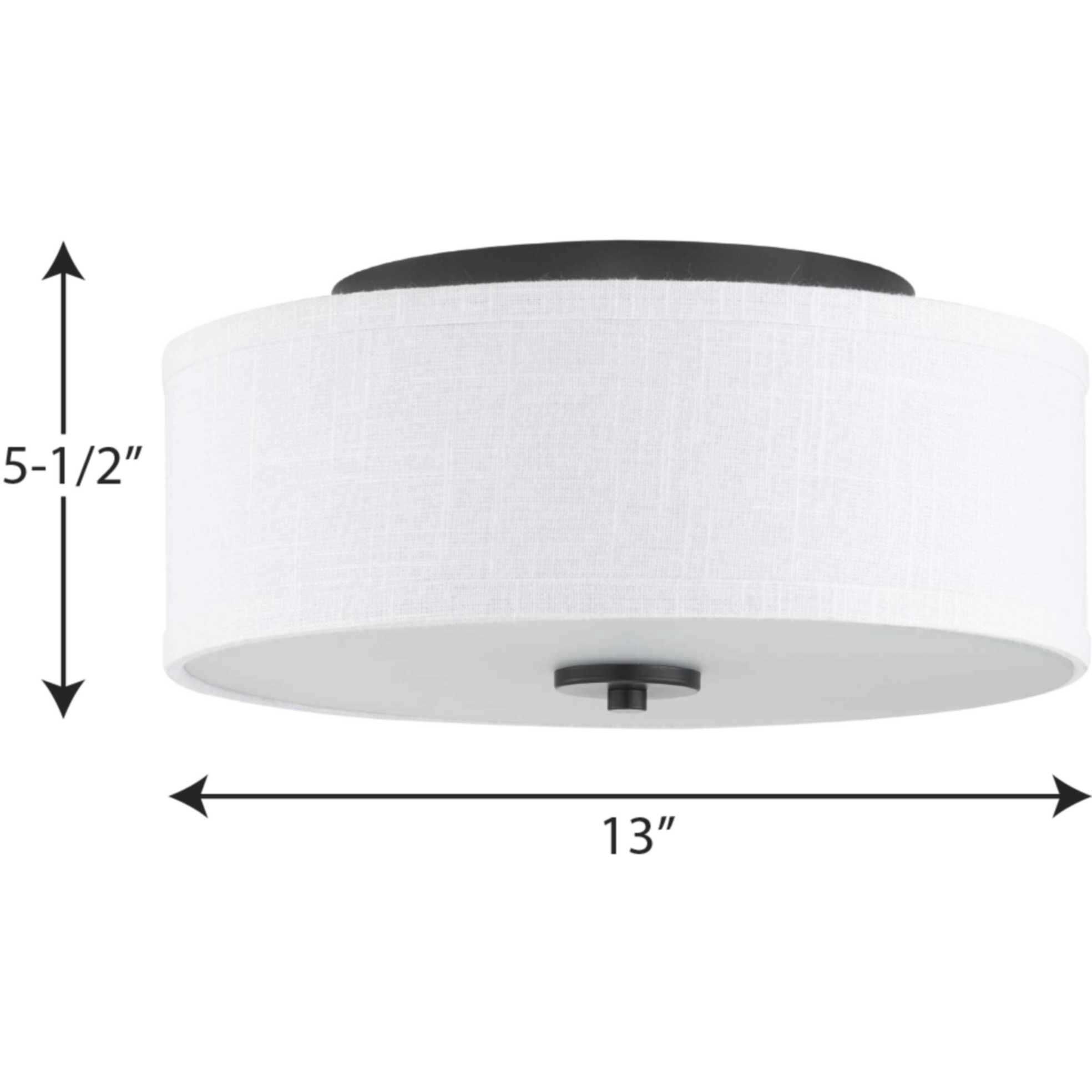Inspire 2 Light 13 inch Graphite Flush Mount Ceiling Light