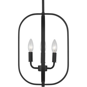 Loretto 3 Light 10.88 inch Midnight Black Chandelier Ceiling Light