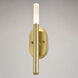 Fulton LED 4.25 inch Satin Brass ADA Wall Light
