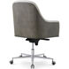 Hudson Pebble Grey Desk Chair, Wooden, Upholstered