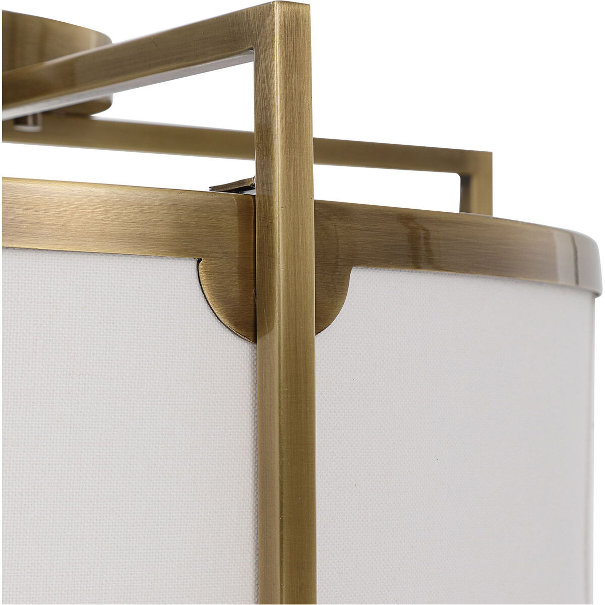 Colfax 3 Light 21 inch Antique Brass Semi Flush Mount Ceiling Light