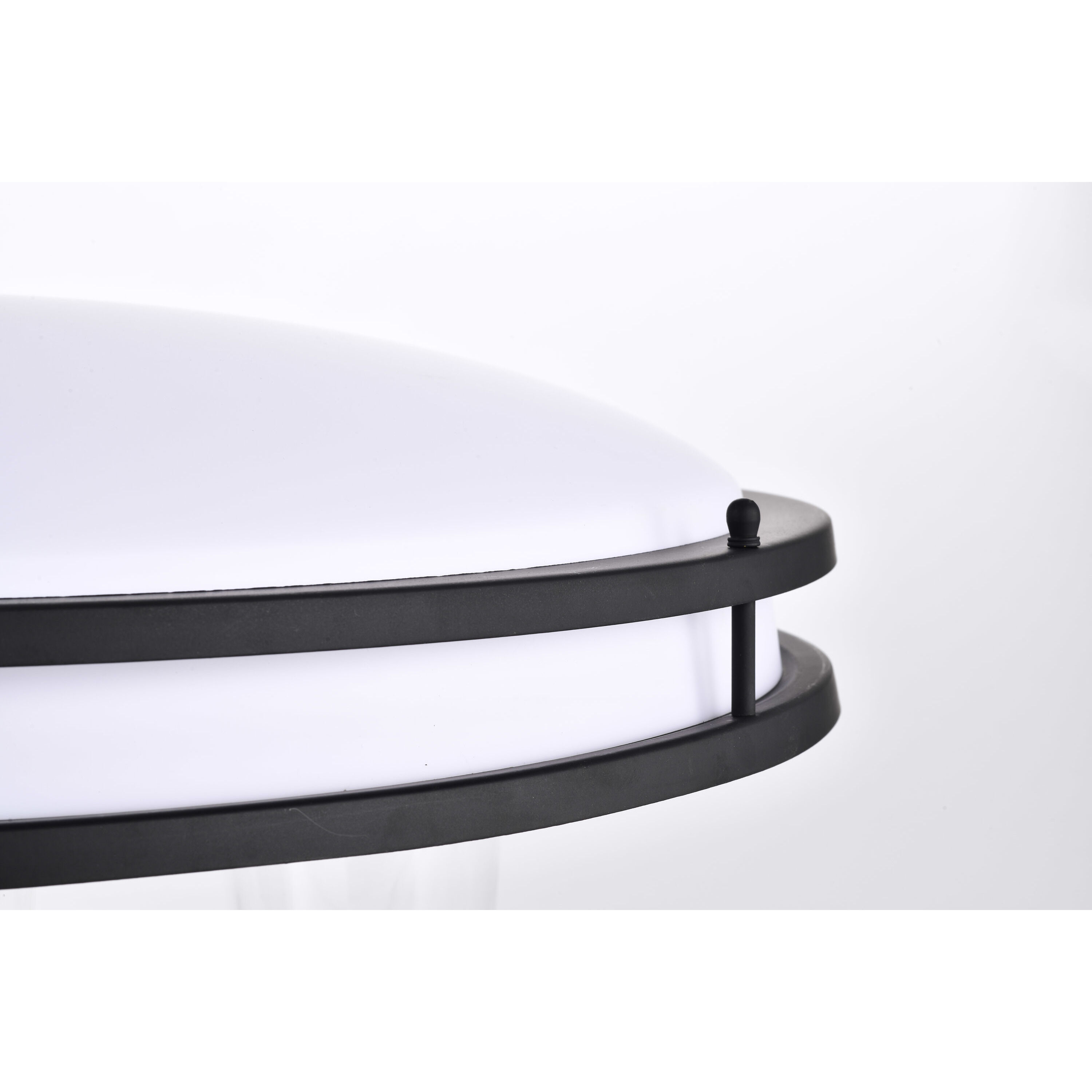 Glamour LED 24 inch Matte Black Flush Mount Ceiling Light