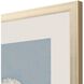 Florals Collection Champagne Gold Block Contemporary Framed Art