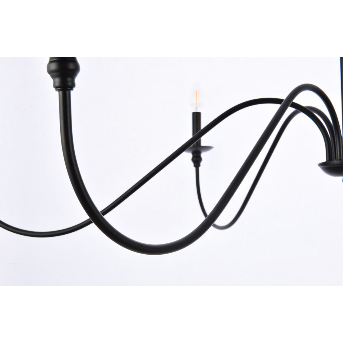 Rohan 6 Light 48 inch Matte Black Chandelier Ceiling Light