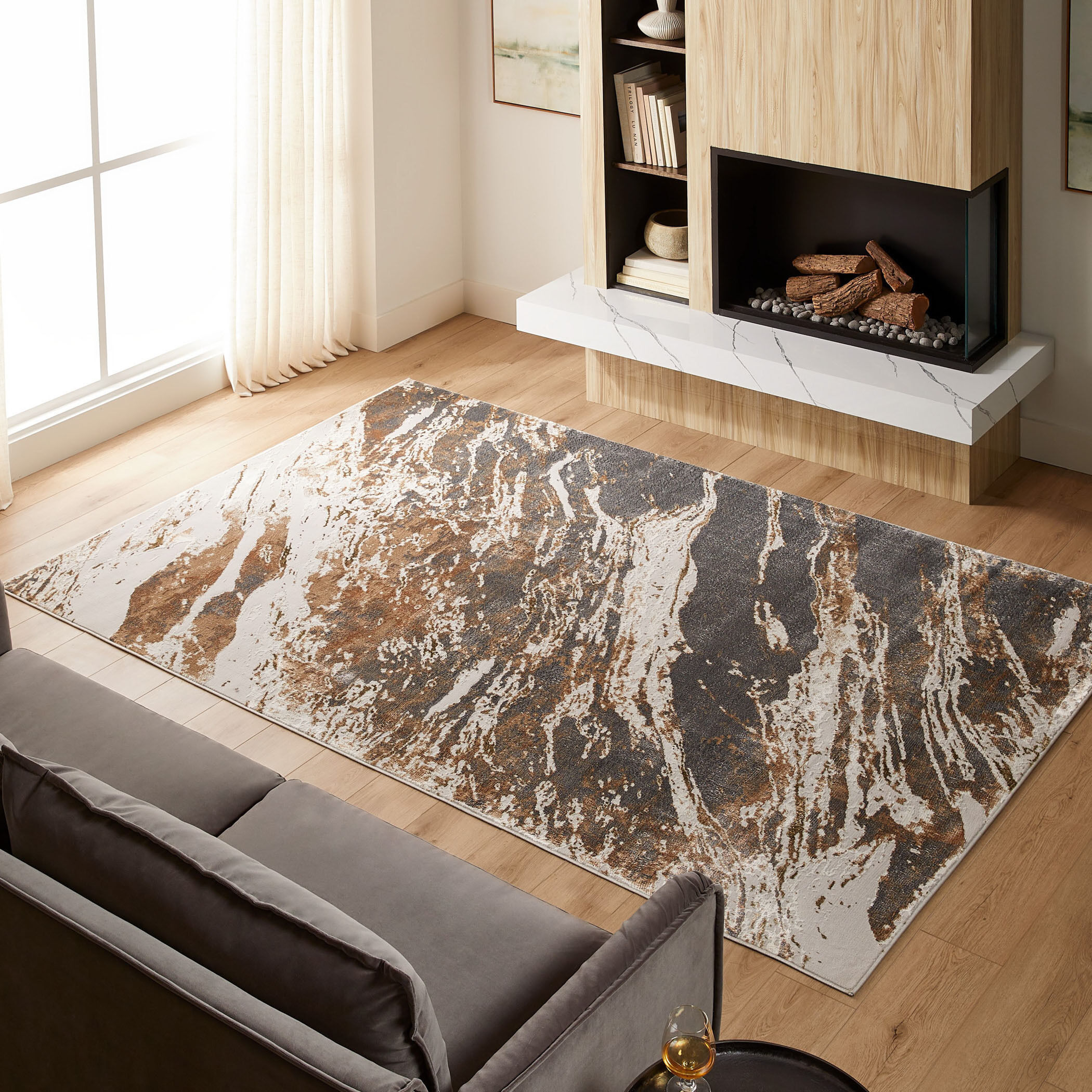 Salim 90 X 63 inch Earth Tones Rug in 5 x 7