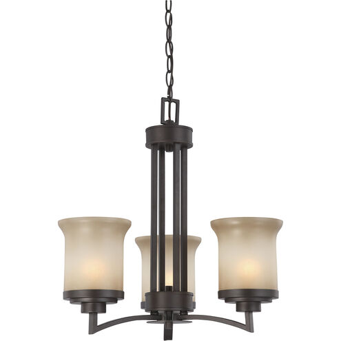 Harmony 3 Light 20 inch Dark Chocolate Bronze Chandelier Ceiling Light