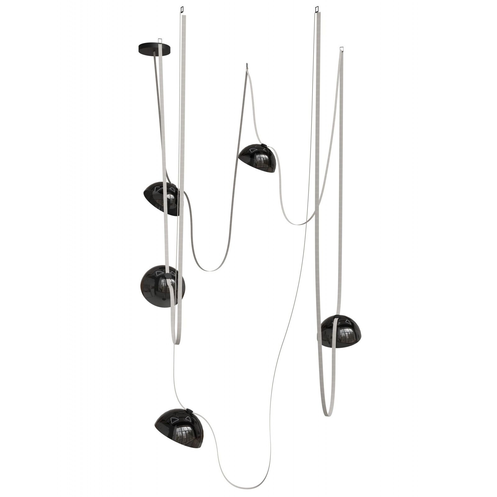 Fremont LED 8.5 inch Ivory and Black Belt Chandelier Ceiling Light