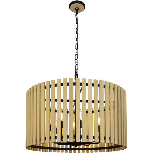 Suratto 8 Light 30 inch Matte Black Pendant Ceiling Light