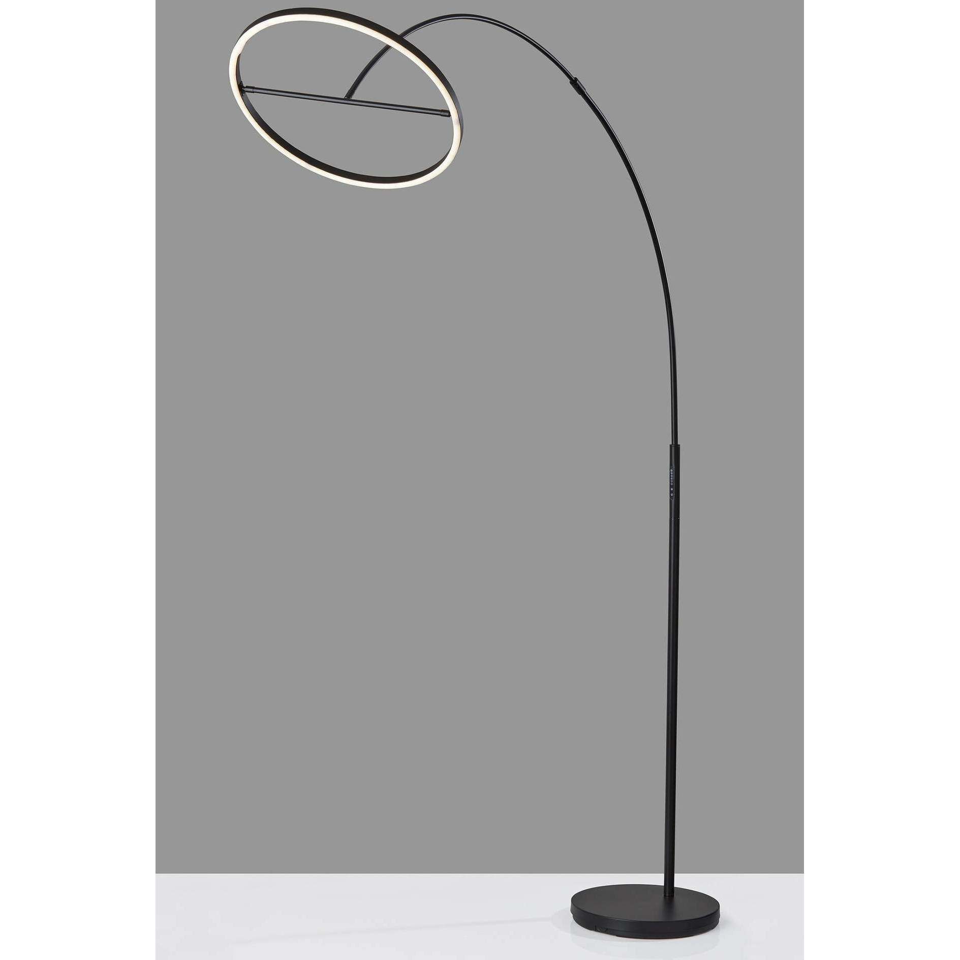 Falcon 81.5 inch 28.00 watt Black Arc Floor Lamp Portable Light, with Smart Switch