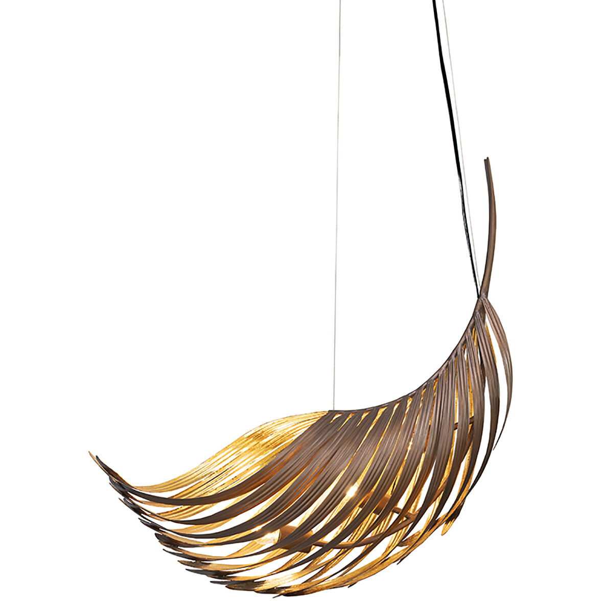 Palmera LED 38.5 inch Soft Bronze and  Gold Pendant Ceiling Light