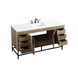 Eugene 60 X 22 X 33.5 inch Natural Oak Vanity Sink Set