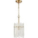 Brinicle 1 Light 8 inch Aged Brass Mini Pendant Ceiling Light