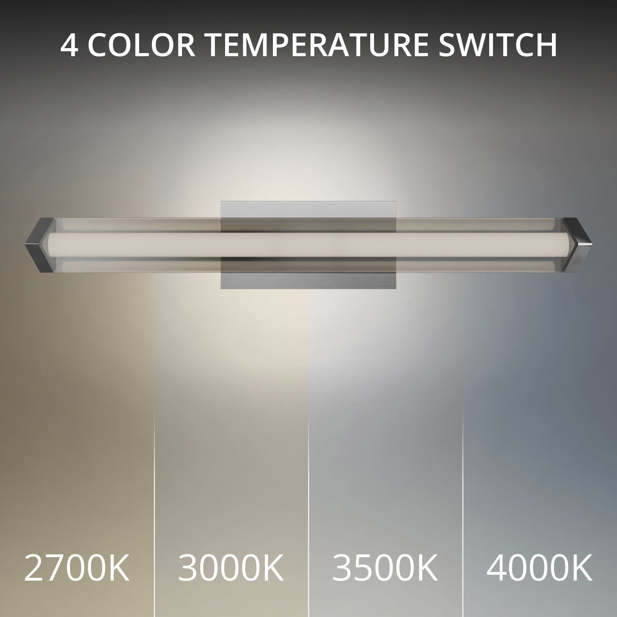 Boulevard LED 24 inch Brushed Nickel Bath Vanity & Wall Light in 3000K, dweLED