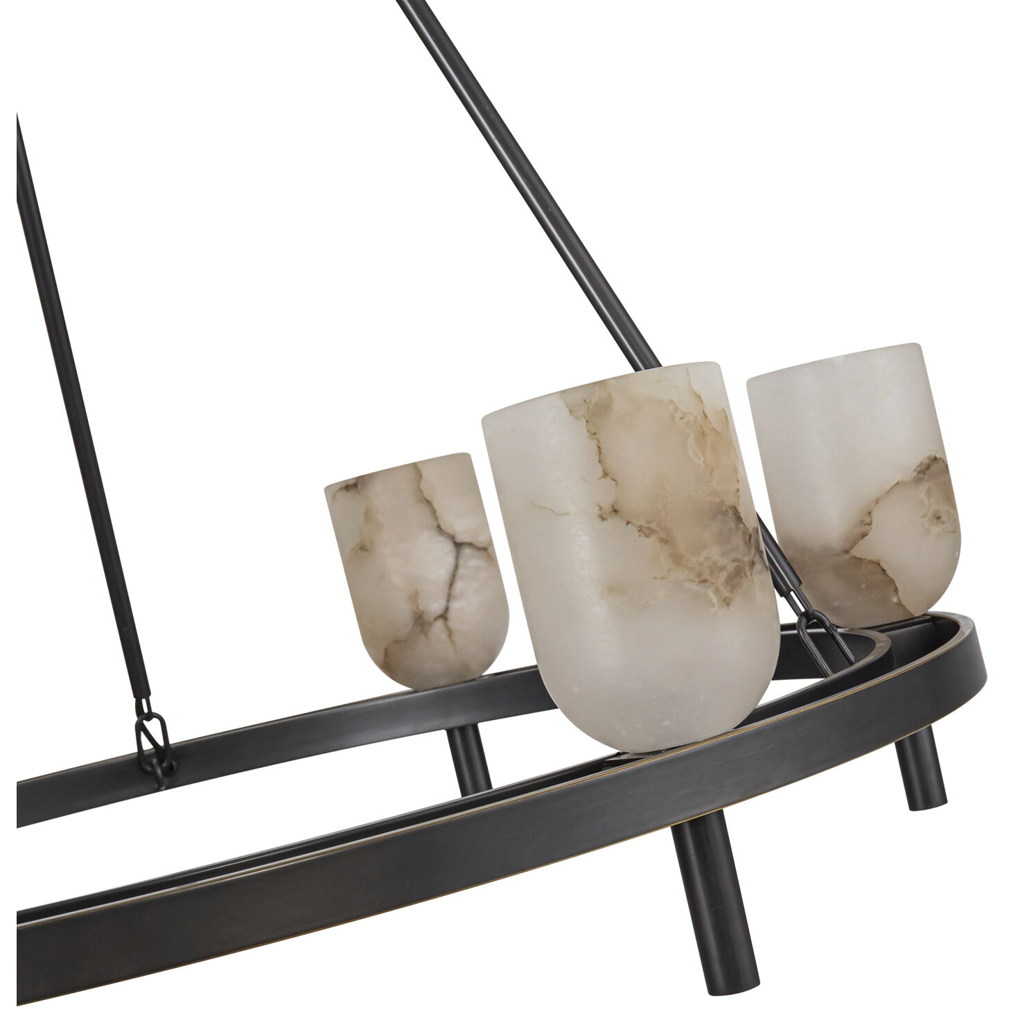 Lucian 6 Light 31.5 inch Urban Bronze/Alabaster Chandelier Ceiling Light in Alabaster Shade