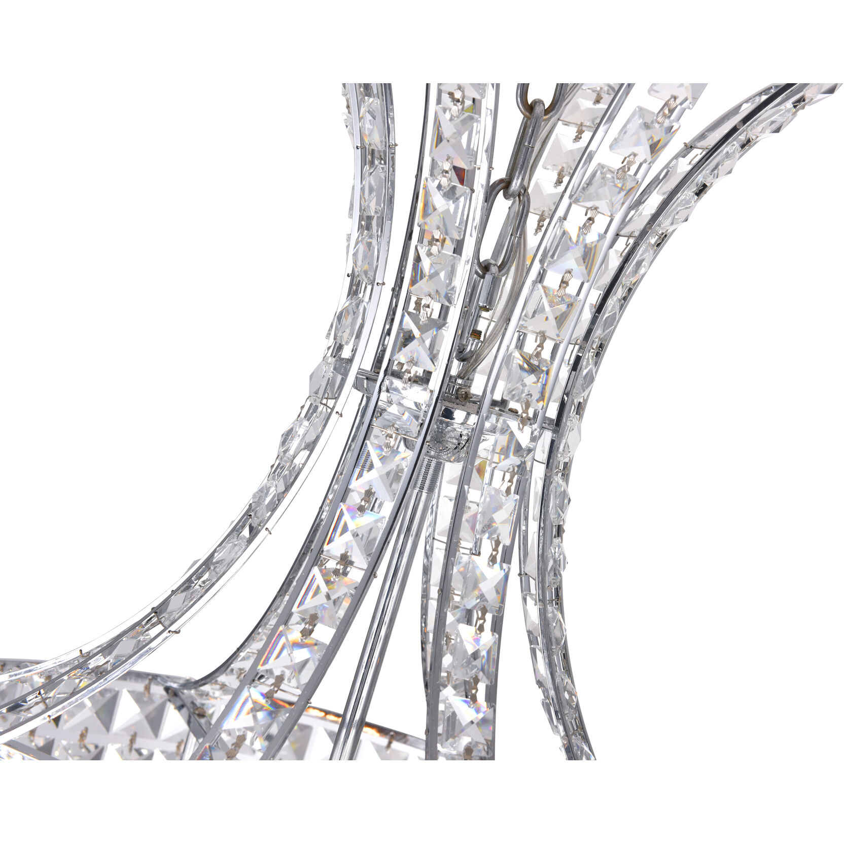 Chique 12 Light 20 inch Chrome Chandelier Ceiling Light