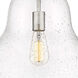 Haverhill 1 Light 14 inch Brushed Satin Nickel Pendant Ceiling Light in Seedy Glass