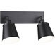 Matteo Lighting Kinsley 2 Light 18 inch Black Wall Sconce Wall Light S08202BK - Open Box
