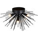 Savannah 6 Light 20 inch Black Flush Mount Ceiling Light