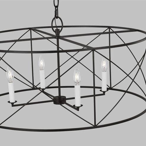 C&M by Chapman & Myers Beatrix 4 Light 30 inch Aged Iron Lantern Pendant Ceiling Light