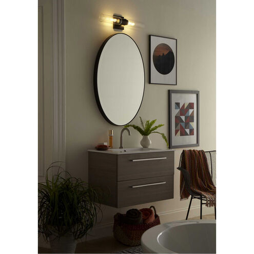 Clarion 2 Light 20 inch Matte Black Bath Vanity Wall Light