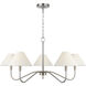Drew & Jonathan Eldon 5 Light 9.88 inch Brushed Nickel Chandelier Ceiling Light, Large