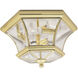 Monterey/Georgetown 3 Light 13 inch Polished Brass Outdoor Ceiling Mount