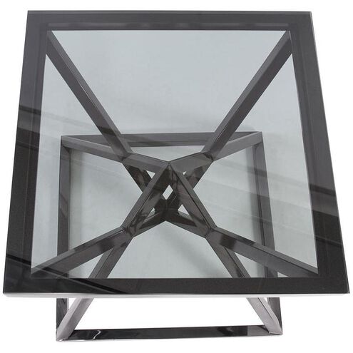 Pinnacle 24.75 X 24 inch Nickel Side Table