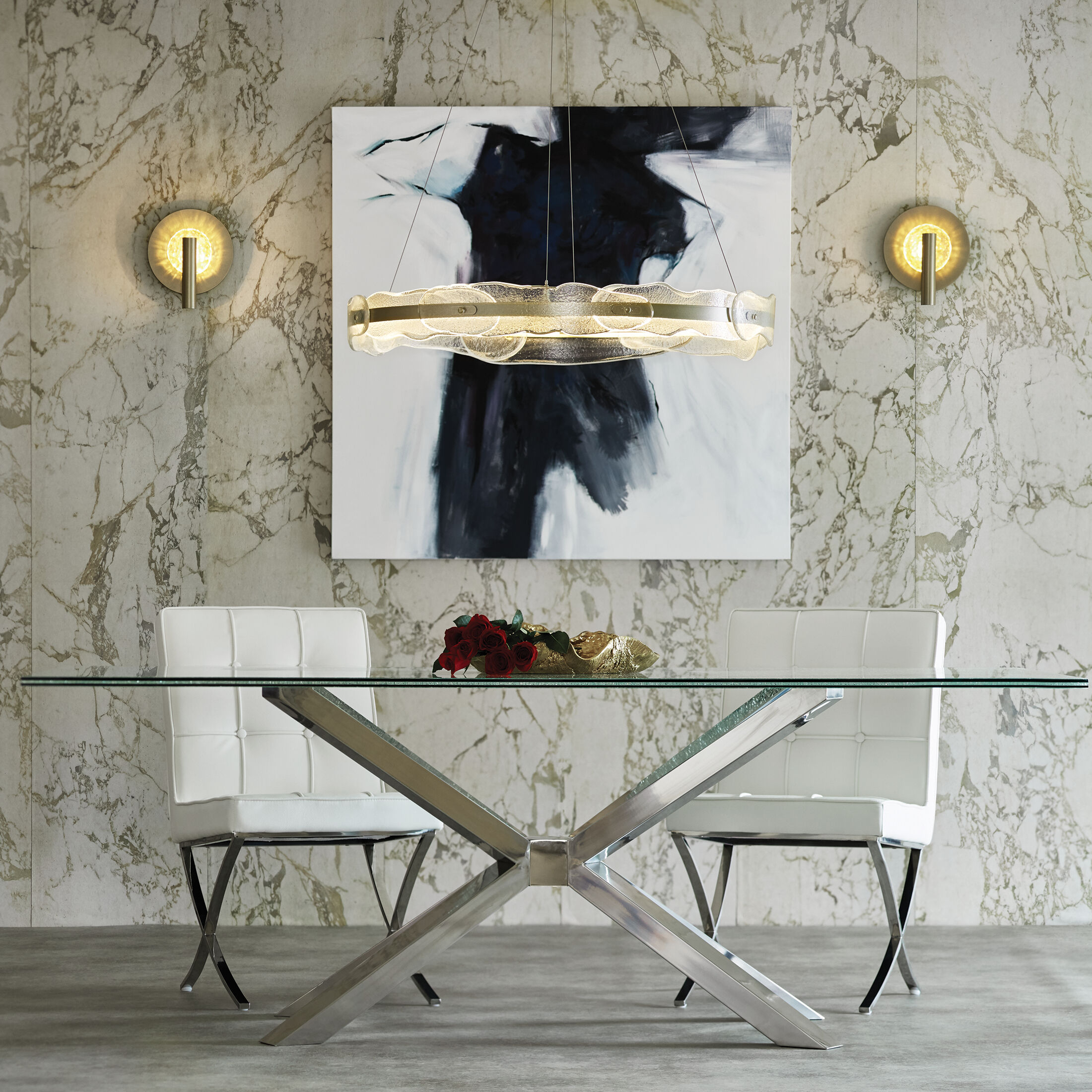 Solstice LED 35.8 inch Soft Gold Pendant Ceiling Light