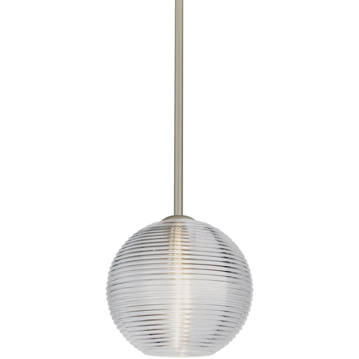 Kristall 8 1 Light Satin Nickel Stem Pendant Ceiling Light in Incandescent, Clear Glass