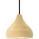 Radiance 1 Light 8 inch Muted Yellow and Matte Black Pendant Ceiling Light