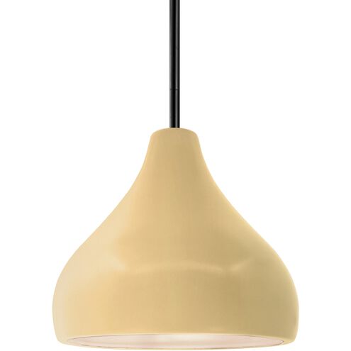 Radiance 1 Light 8 inch Muted Yellow and Matte Black Pendant Ceiling Light
