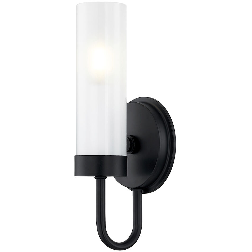 Fusion Collection 1 Light 7.75 inch Matte Black ADA Wall Sconce Wall Light, Anchor Family