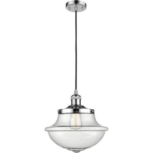 Franklin Restoration Oxford 1 Light 12 inch Polished Chrome Mini Pendant Ceiling Light in Incandescent, Seedy, Franklin Restoration