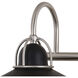 Galena LED 25.25 inch Matte Black and Satin Nickel Bathroom Light Wall Light in 3