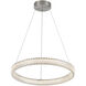 Chevron LED 23.62 inch Brushed Nickel Pendant Ceiling Light
